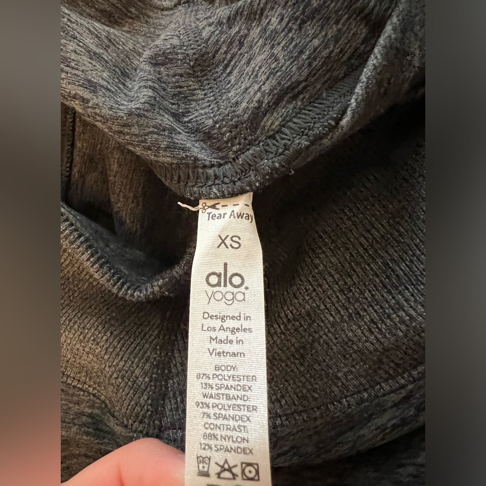 Alo Yoga Alosoft High Waist 7/8 Lounge Leggings Grey Stripe Size XS - Picture 6 of 11